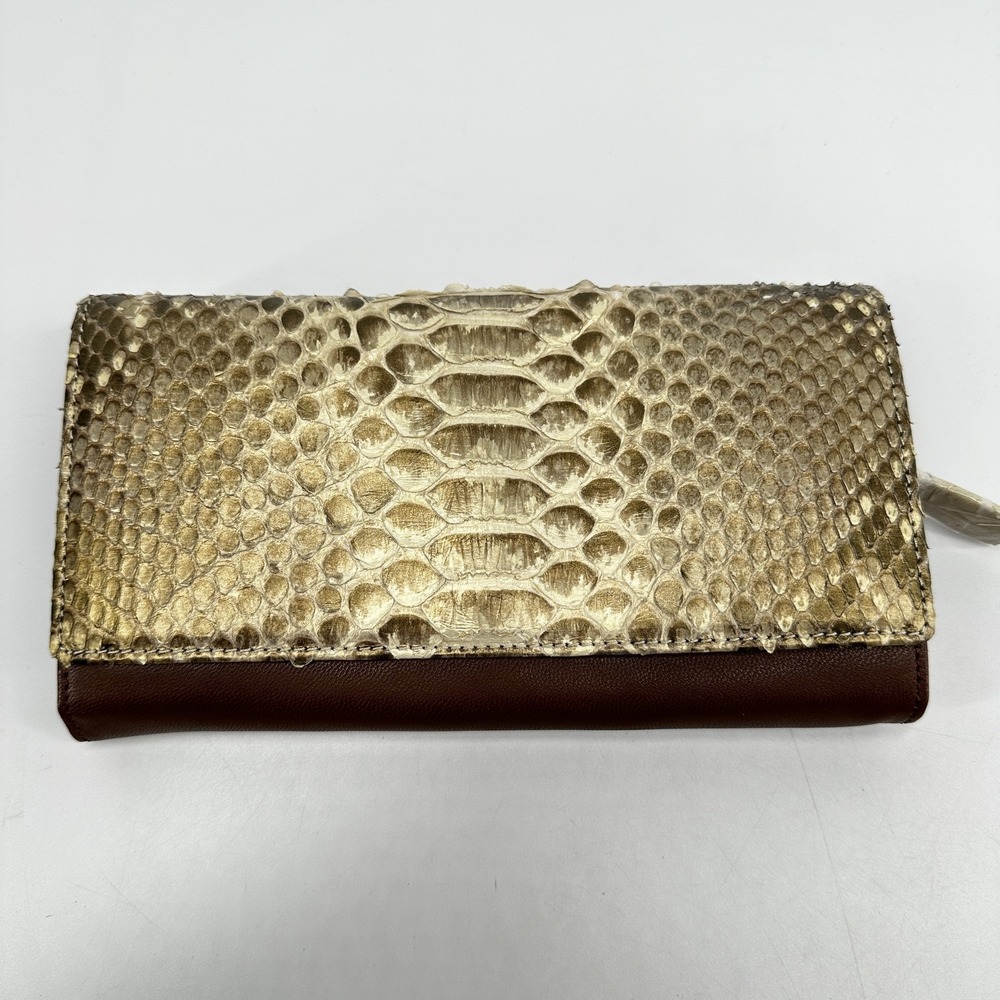The Black Label Wallet Womens Genuine Python Leather Clutch Exotic Luxury Purse